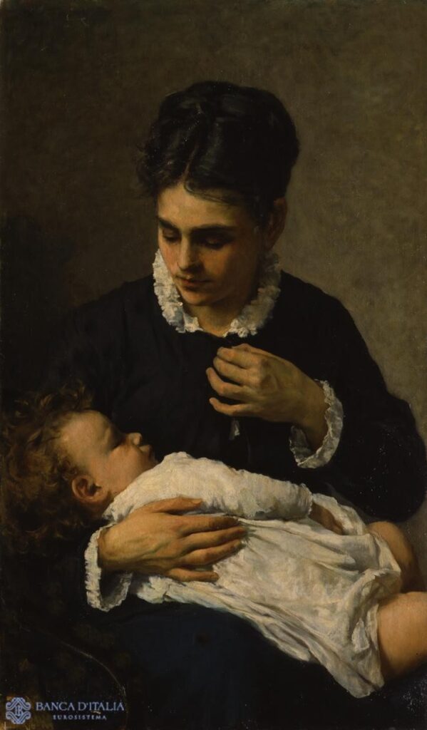Silvestro Lega, Maternità (1881-1882; olio su tela, 88 x 52 cm; Collezione Banca d’Italia)